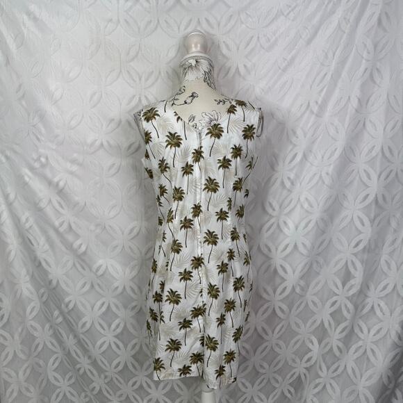 KY’S Hawaiian Cotton Summer Dress Tropical Palms Sleeveless Size L - Picture 4 of 5